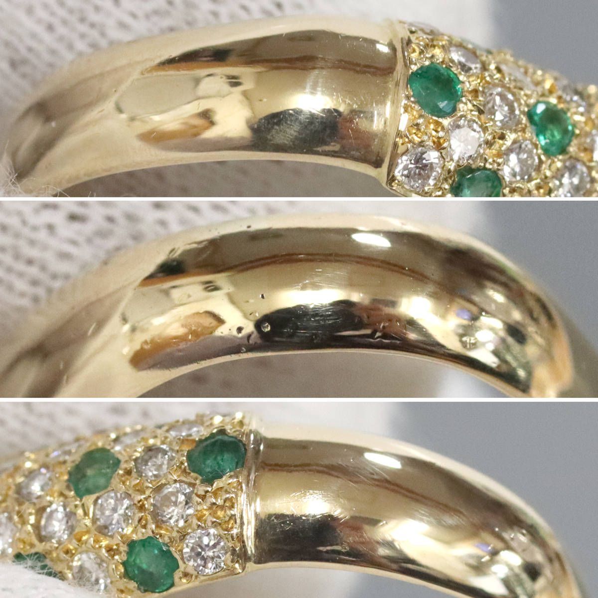 K18エメラルドダイヤモンドリング 3.25 0.69 0.17 0.86 8.8g #14  