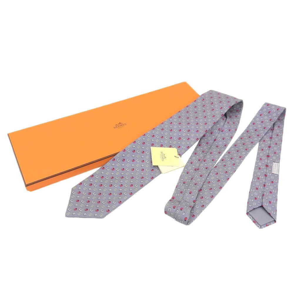 未使用 タグ付 エルメス HERMES 現行ロゴ CRAVATE TWILL 100% SOIE 8CM GET LUCKY シルク ネクタイ Hロゴ 蹄鉄 未使用 タグ付 エルメス HERMES 現行ロゴ CRAVATE TWILL 100% SOIE 8CM
