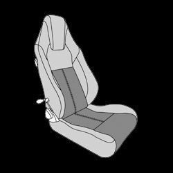 LX-F レカロシート DottyLUXUR-ALCANTARA シートカバー 2脚セット アウトレット品_464