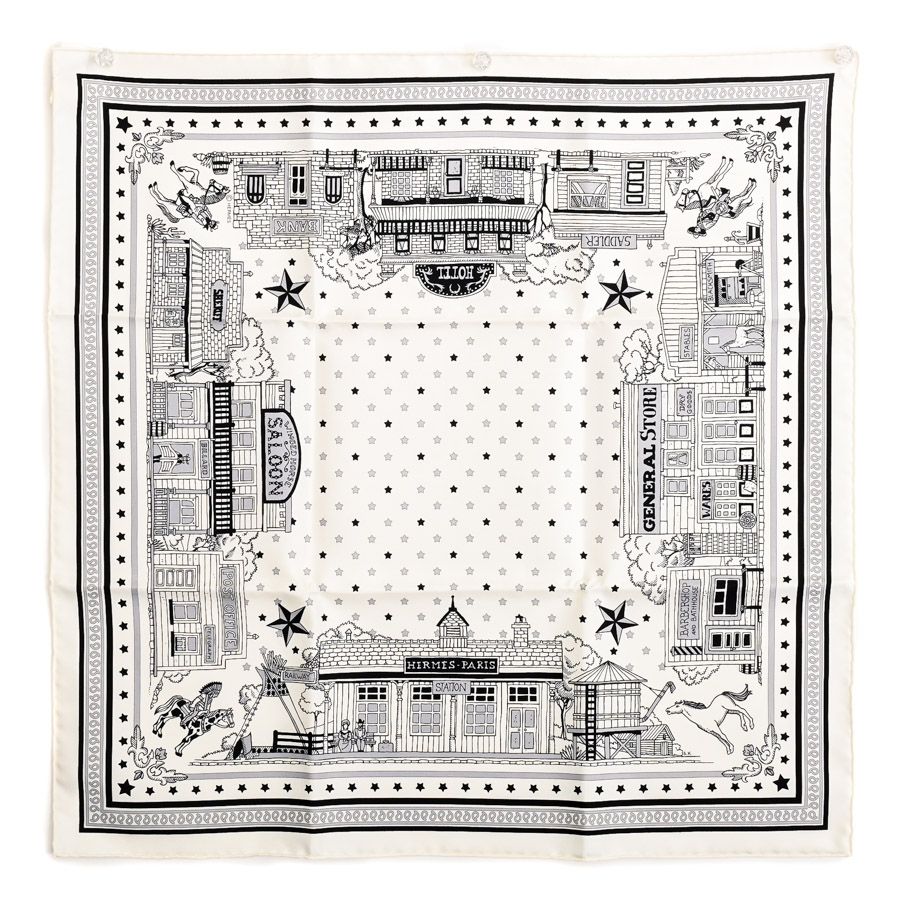 【未使用級】エルメス カレ55 シルクバンダナ レクレ スカーフ ロゴ HERMES エルメス スカーフ CARRE カレH 55×55 044044S 044111S