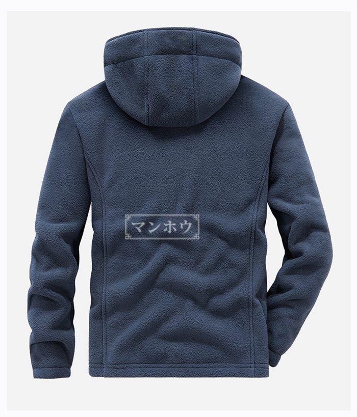フリースジャケット メンズ 裏起毛 暖かい 防寒 あったか 長袖 ジップ