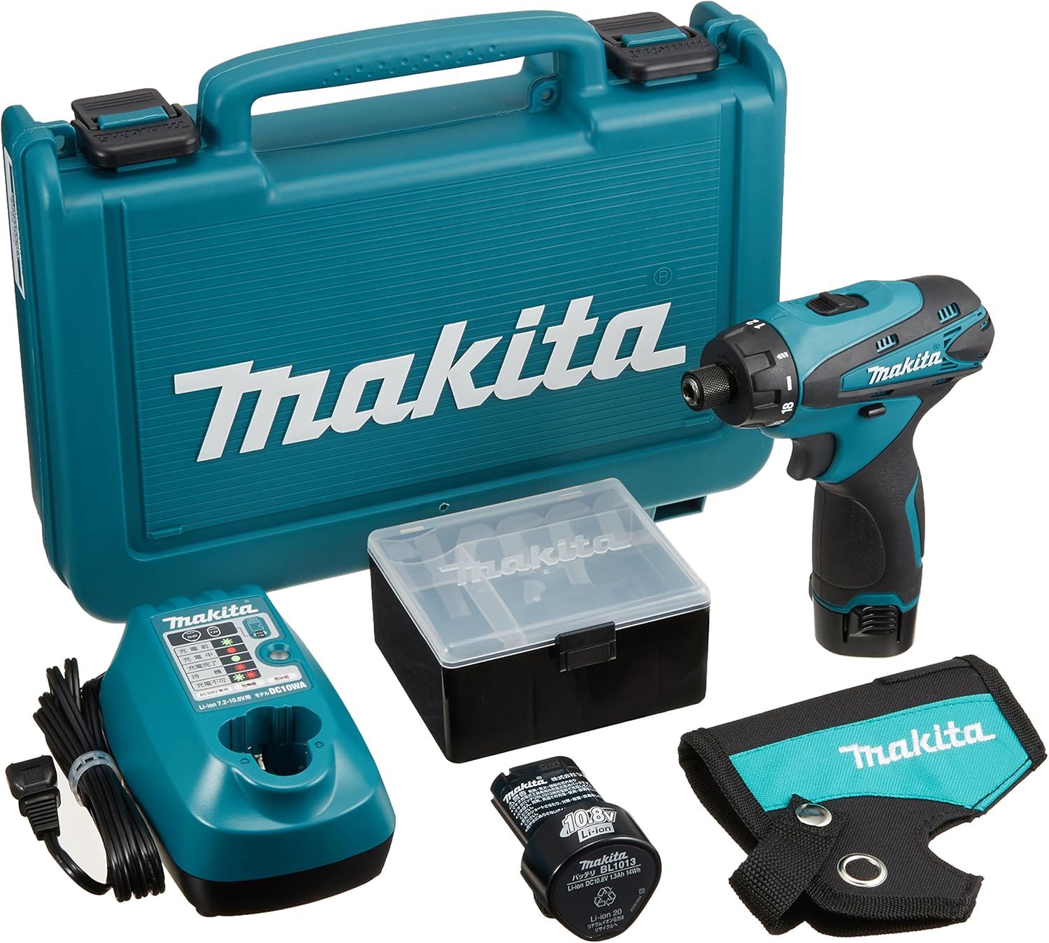 マキタ makita 充電式ドライバドリル 10.8V 1.3Ah バッテリー2個付き DF030DWX 電動 ドライバー ドリル
