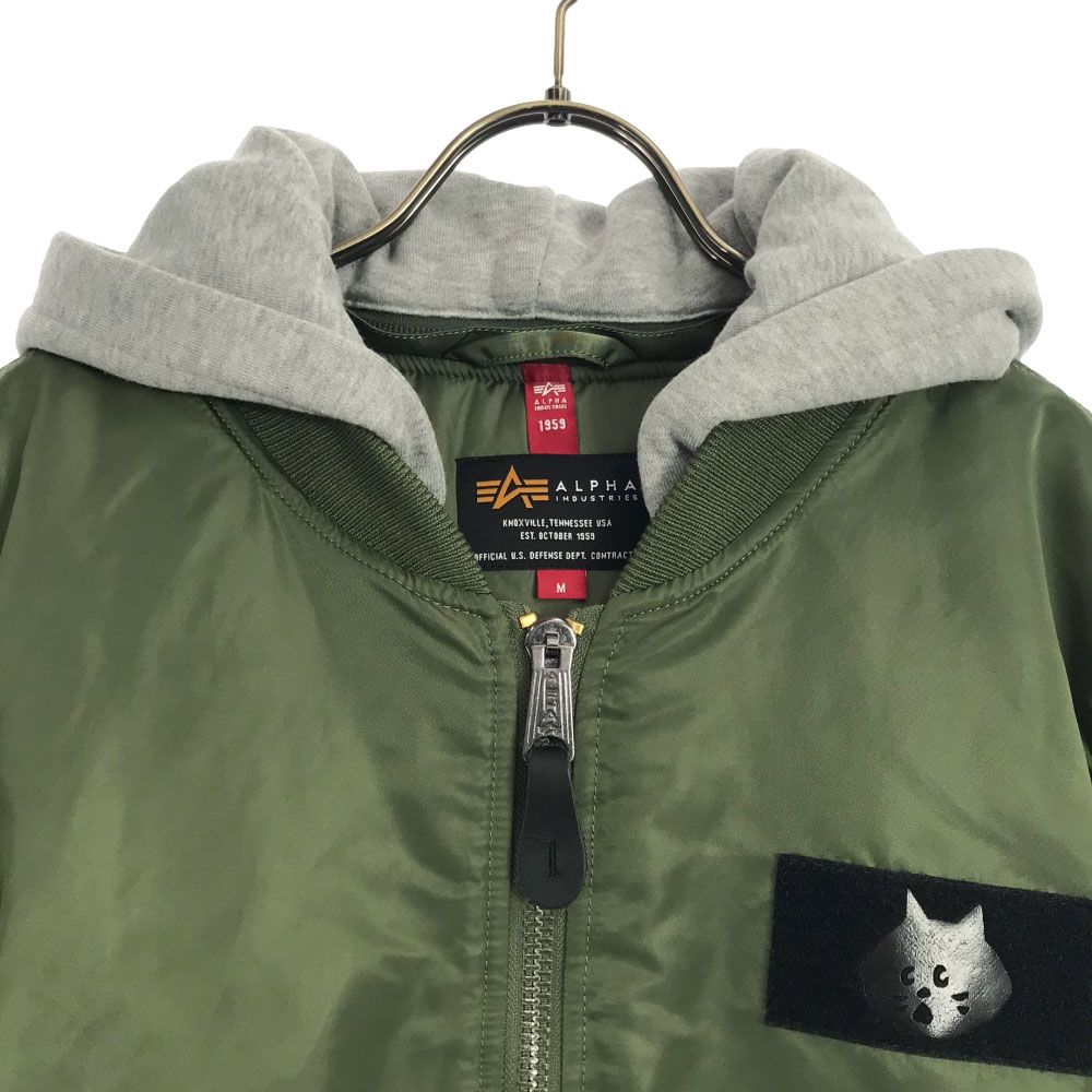 アルファインダストリーズ にゃー コラボ ロゴワッペン MA-1 フライトジャケット M カーキ ALPHA INDUSTRIES INC Ne-net  中綿 メンズ - メルカリ