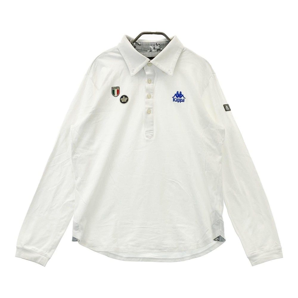 サイズ：L KAPPA GOLF カッパゴルフ KGA52LS05 長袖ポロシャツ  ホワイト系 [240101290689]# ゴルフウェア メンズ ストスト