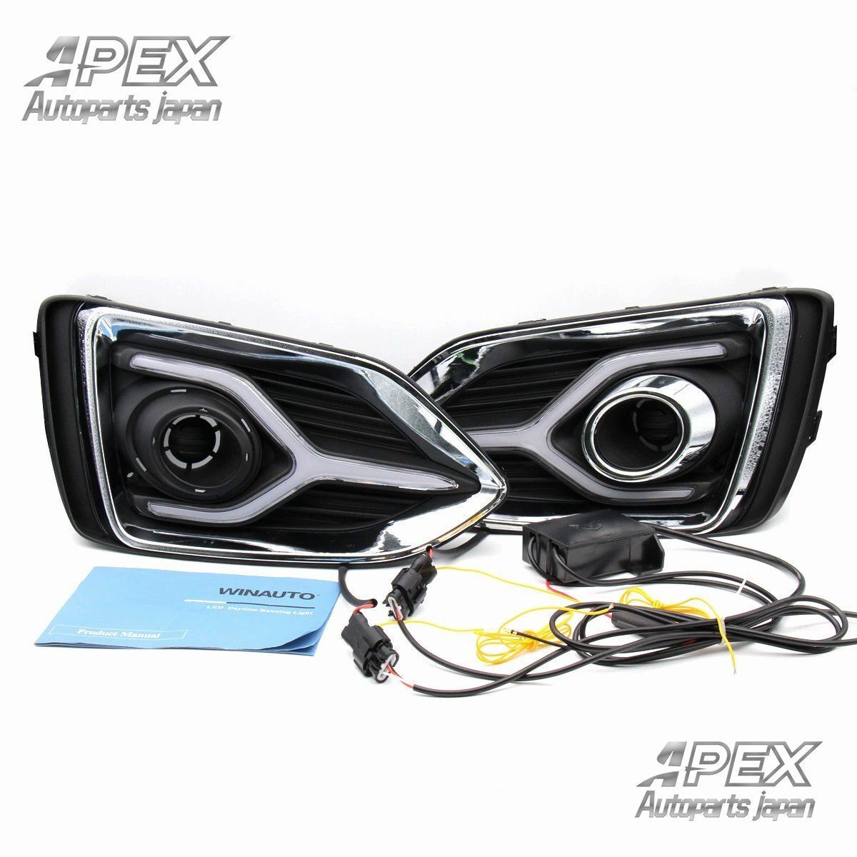 2018年モデル ヒュンダイ アクセント フォグランプ デイライト デイタイムランニングライト LED 改造フォグランプ 2色