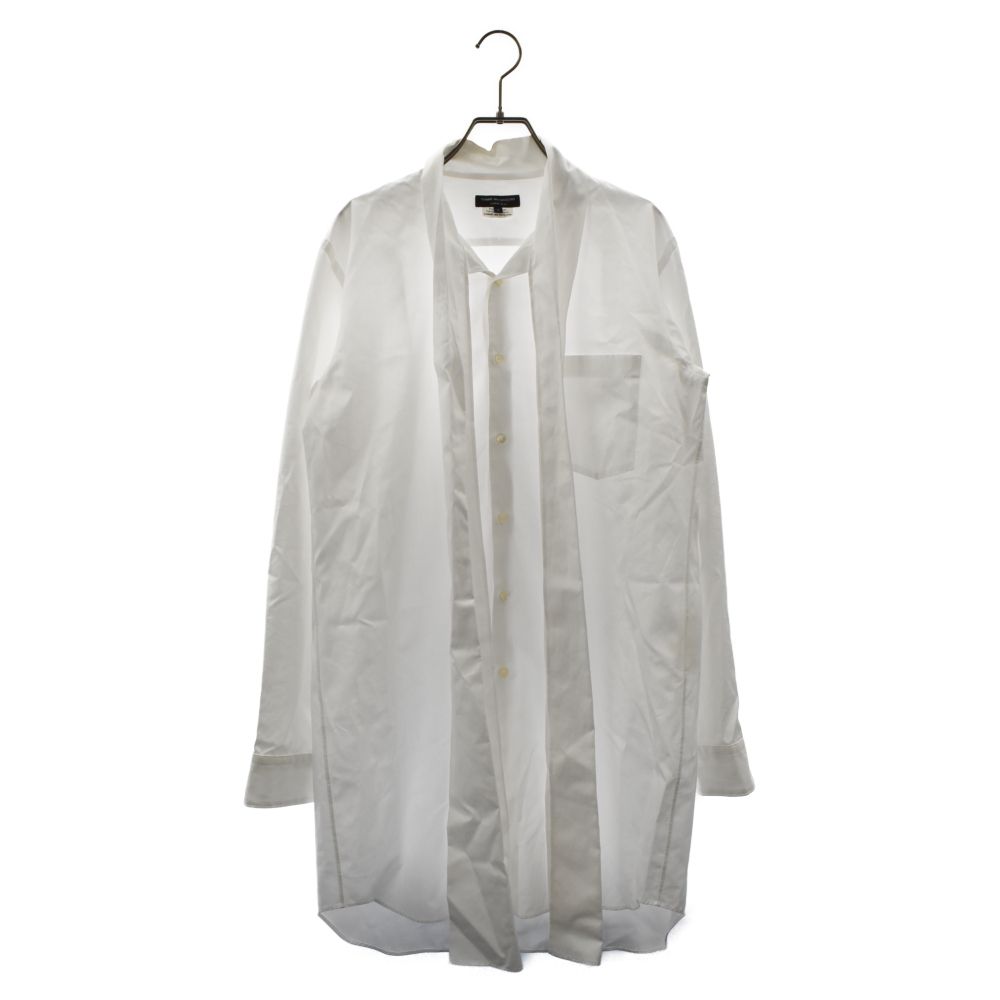 COMME des GARCONS HOMME PLUS (コムデギャルソンオムプリュス) 21AW ボウタイカラー ロングスリーブ 長袖シャツ ホワイト PH-B014