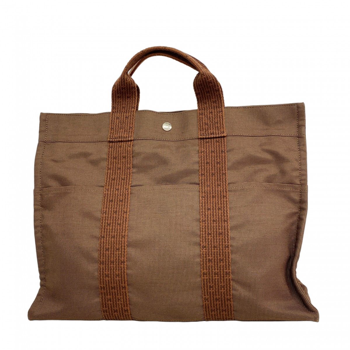 美品　HERMES　エルメス　エールライン　トートバッグ　MM　ブラウン系　中古 HERMES エルメス エールライン トート MM バッグ ブラウン系