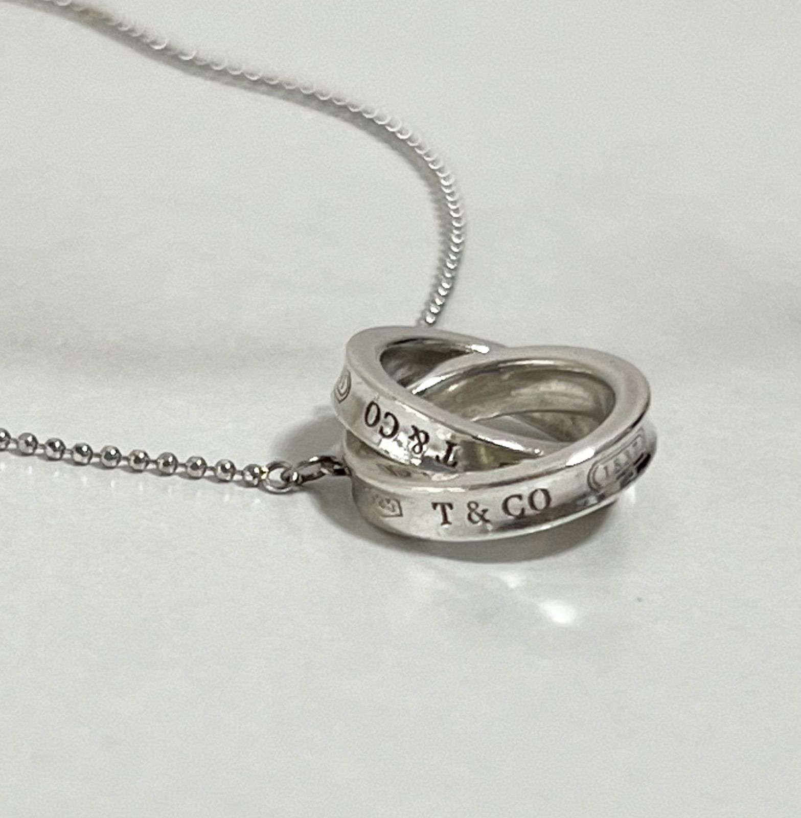 ティファニー TIFFANY & Co ダブルリング ネックレス インター