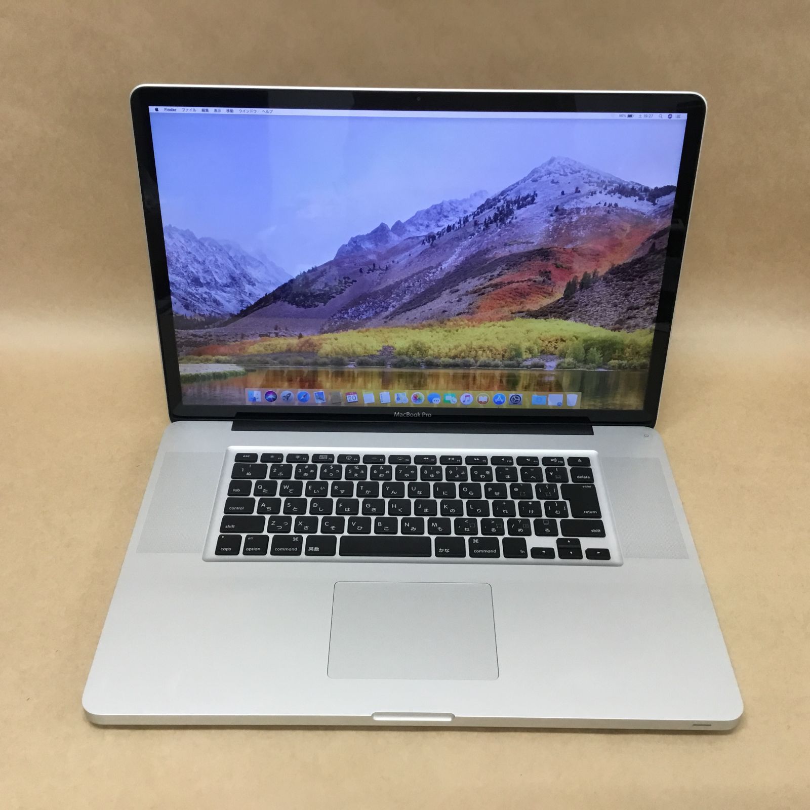 アップル ノートPC MACBOOK PRO CI7(2720QM)-2.2GHZ 8GB 500GB 17インチ A1297 High Sierra 10.13.6 EARLY 2011 無線 BLT カメラ