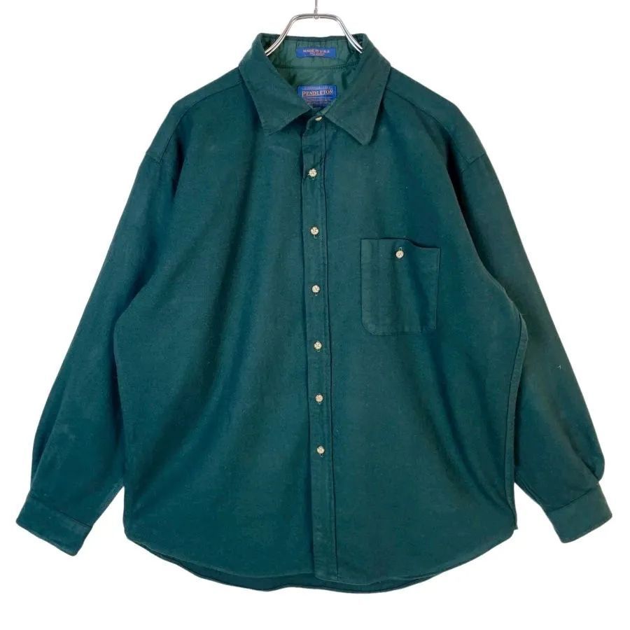 90sUSA製ペンドルトンPendleton長袖ウールシャツシャツシャモア