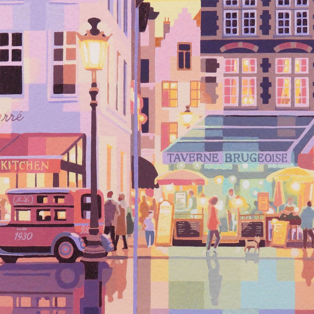 笹倉鉄平 ステップト・ゲイブルズ 風景画 作家直筆サイン 笹倉鉄平 ステップト・ゲイブルズ 風景画 作家直筆サイン