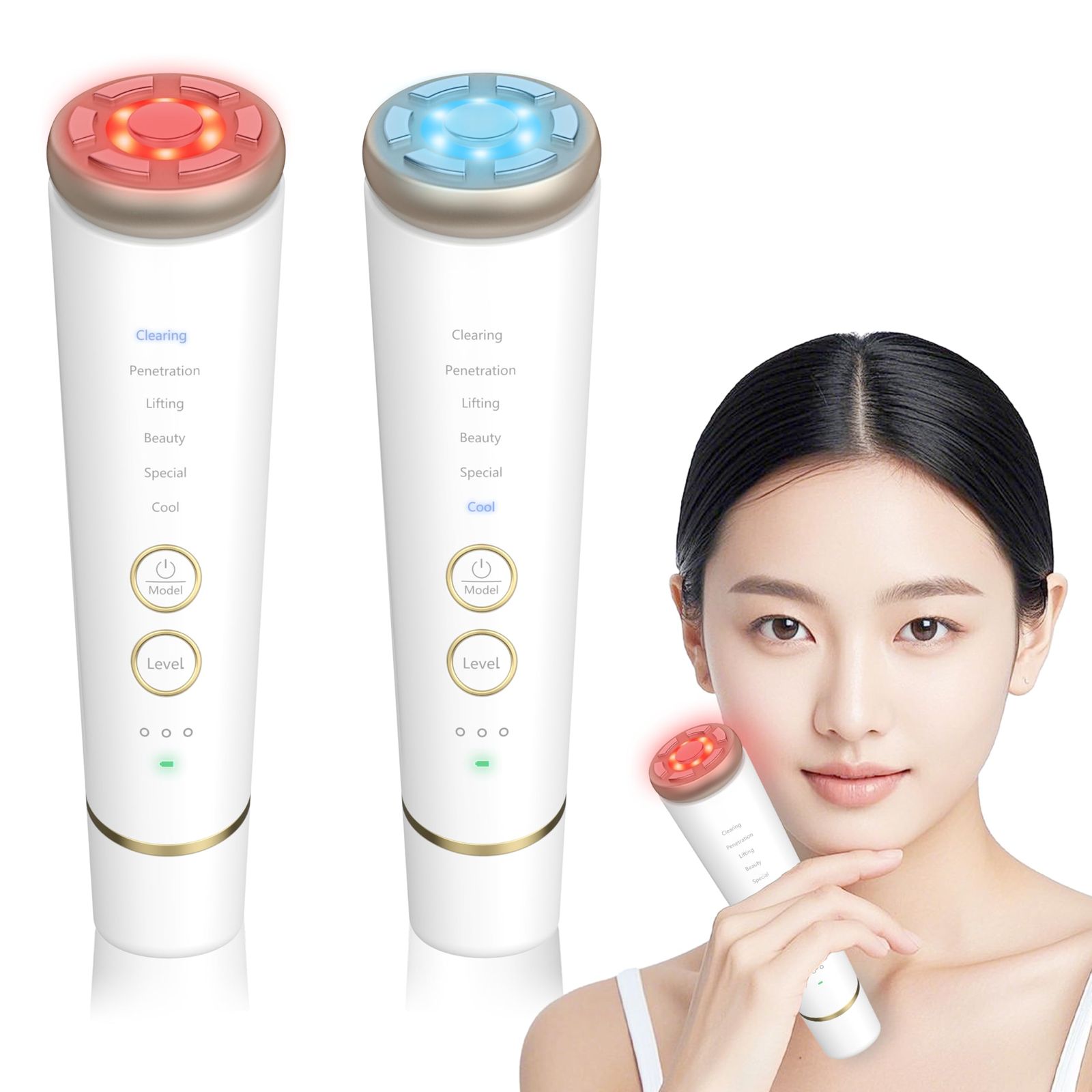 新品 美顔器 1台多役 EMS 高性能 美容器 RF温冷美顔器 多機能美容器 
