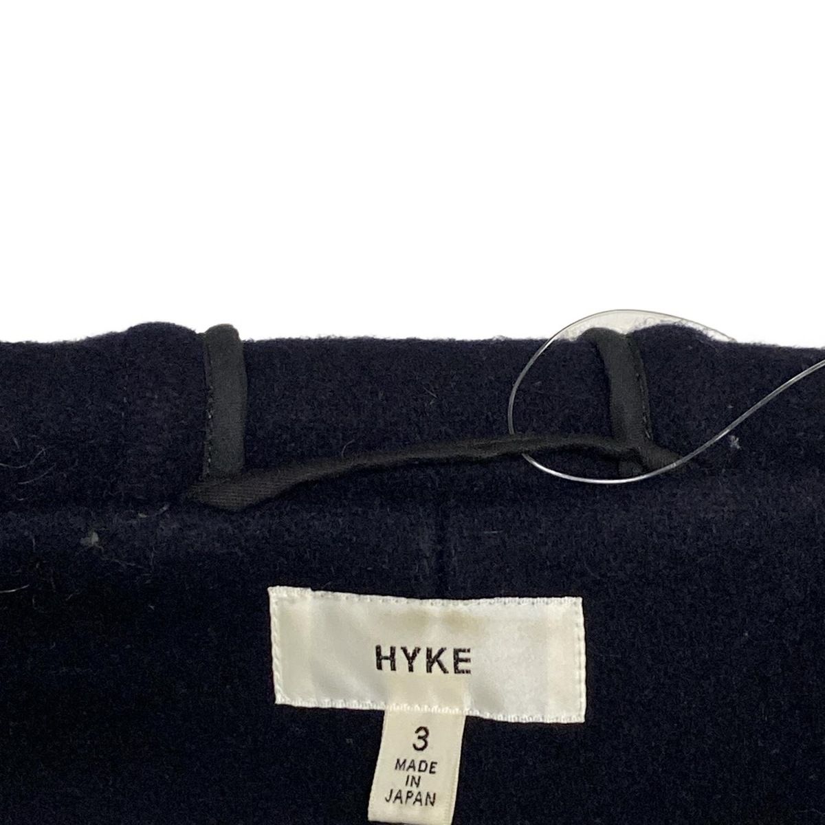 HYKE ブラック ダッフルコート サイズ3 HYKE - HYKE(ハイク) ダッフルコート サイズ3 L レディース - 黒