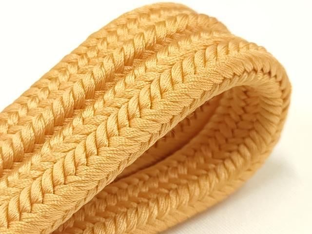 平和屋着物● 上 有職組紐道明 帯締め 冠組 黄茶色 宮内庁御用 国立博物館御用 東京芸術大学御用 AABB3767ay