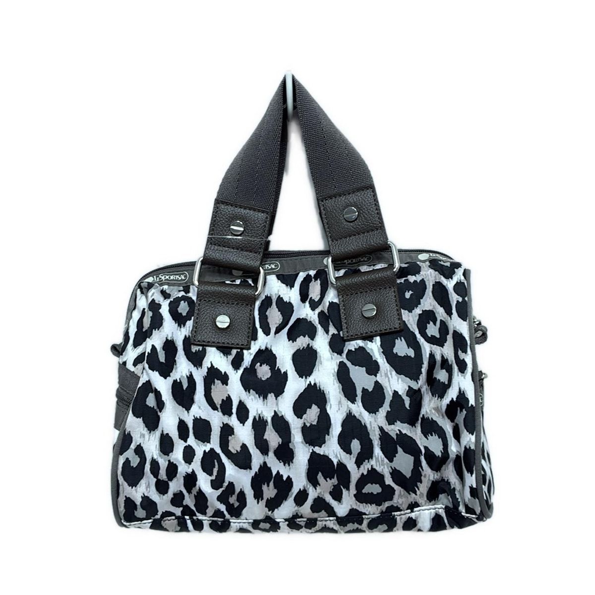 LeSportsac MAISON DE REEFUR ヒョウ柄バッグ LESPORTSAC(レスポートサック) ハンドバッグ美品 - 白×黒×マルチ