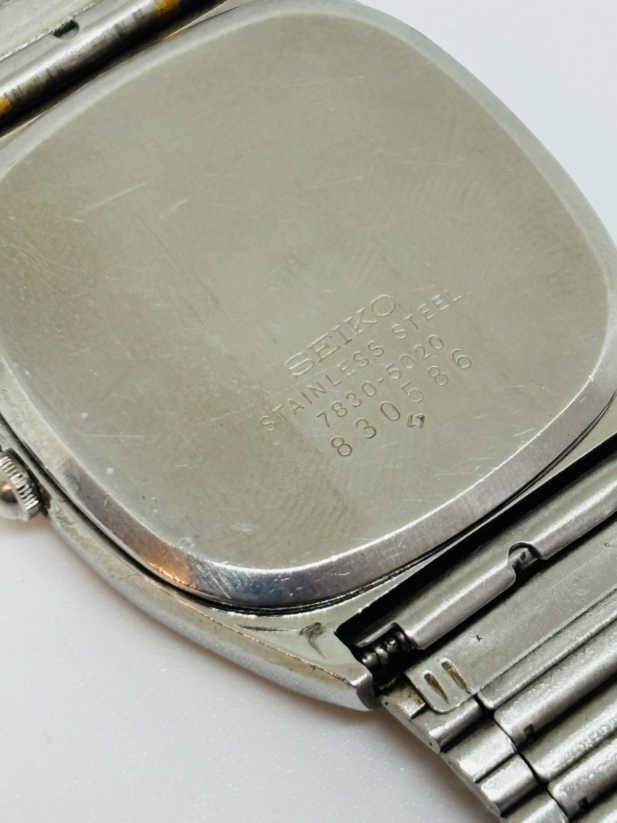 SEIKO セイコー エンブレム 7830-5020 クォーツ メンズ ネイビー Vintage Seiko 7830 5020 Blue Dial Men Quartz Watch Japan