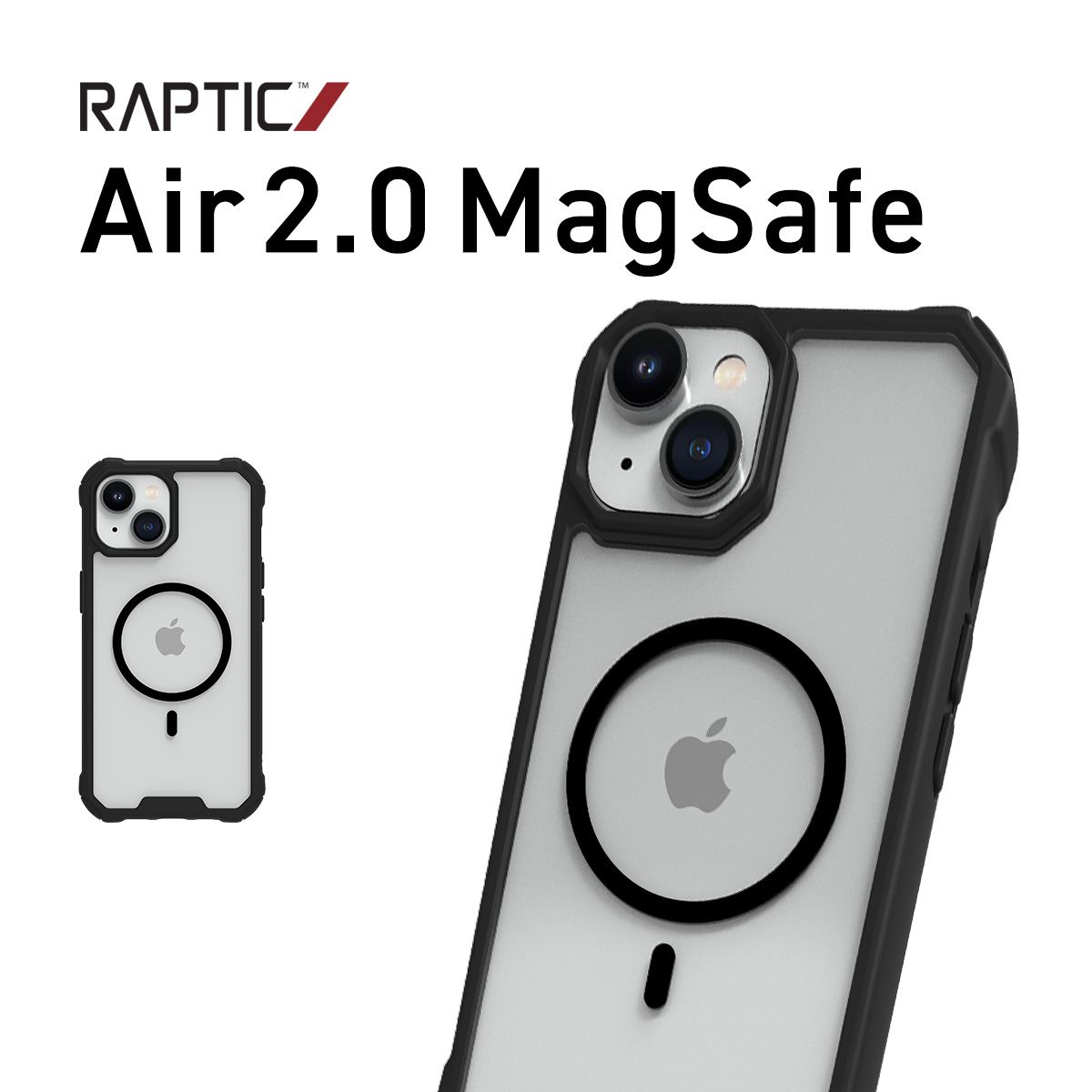 iPhone15Plus ケース Magsafe 対応 耐衝撃 米軍 MIL規格 クリア 耐衝撃ケース Apple iPhone15 Plus アイフォン15 プラス 対応 RAPTIC Air 2.0 MagSafe