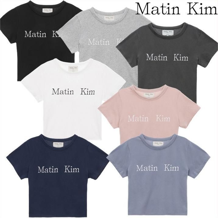 【MATIN KIM】☆MATIN LOGO CROP TOPTシャツ 7 COLORS