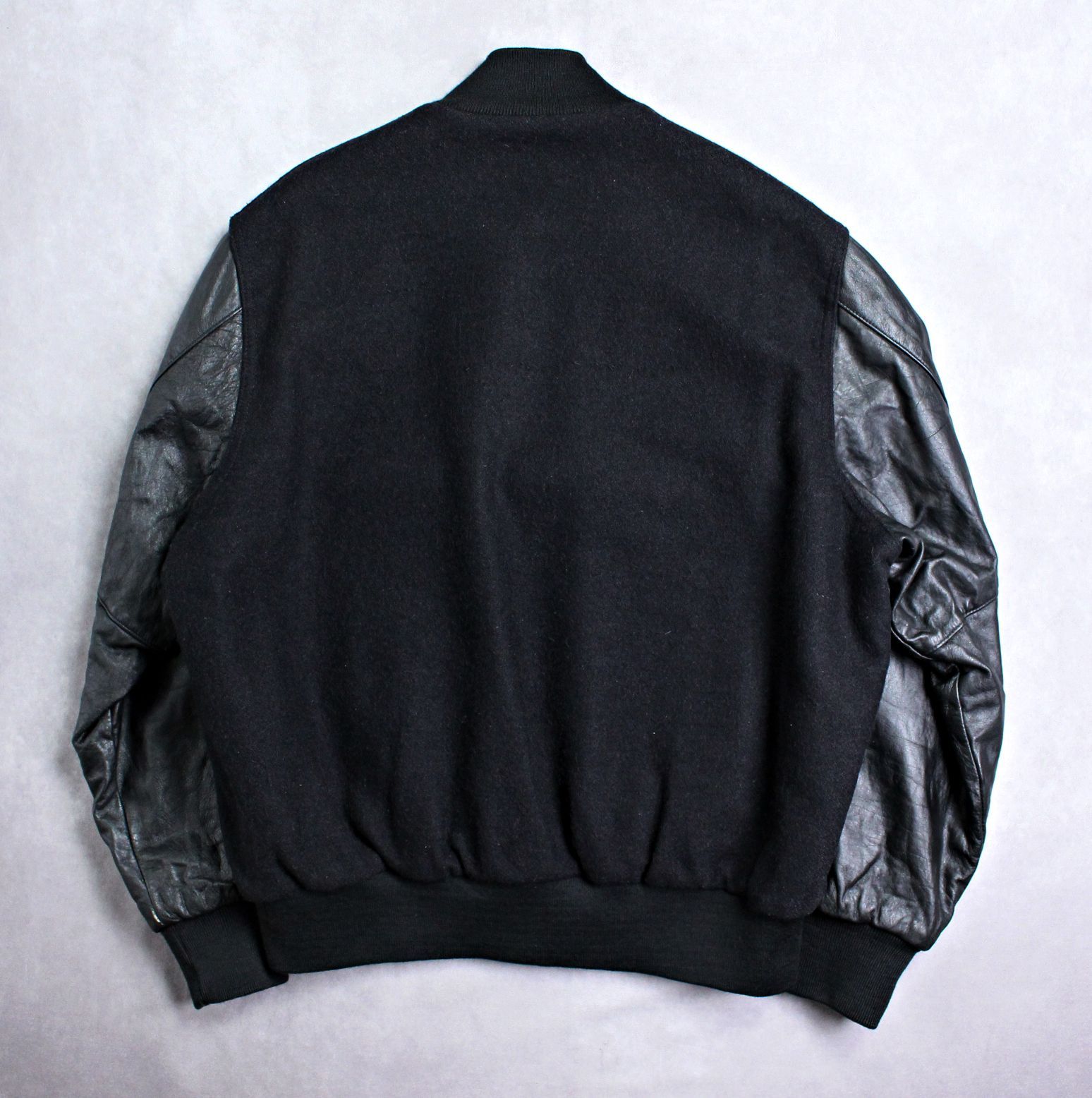 HOLLOWAY（ホロウェイ） USA製 ジャケット ビンテージ80 HOLLOWAY】90s ホロウェイ アメリカ製 袖革スタジャン 防寒中綿入り