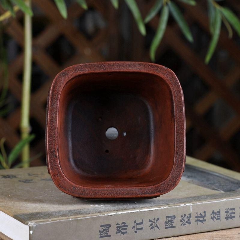 紫砂四景図花窓円角大方緑植盆 多肉菖蒲盆栽 植木鉢 小品盆栽鉢 大品盆栽鉢 紫砂四景図花窓円角大方緑植盆 多肉菖蒲盆栽 植木鉢 小品盆栽鉢