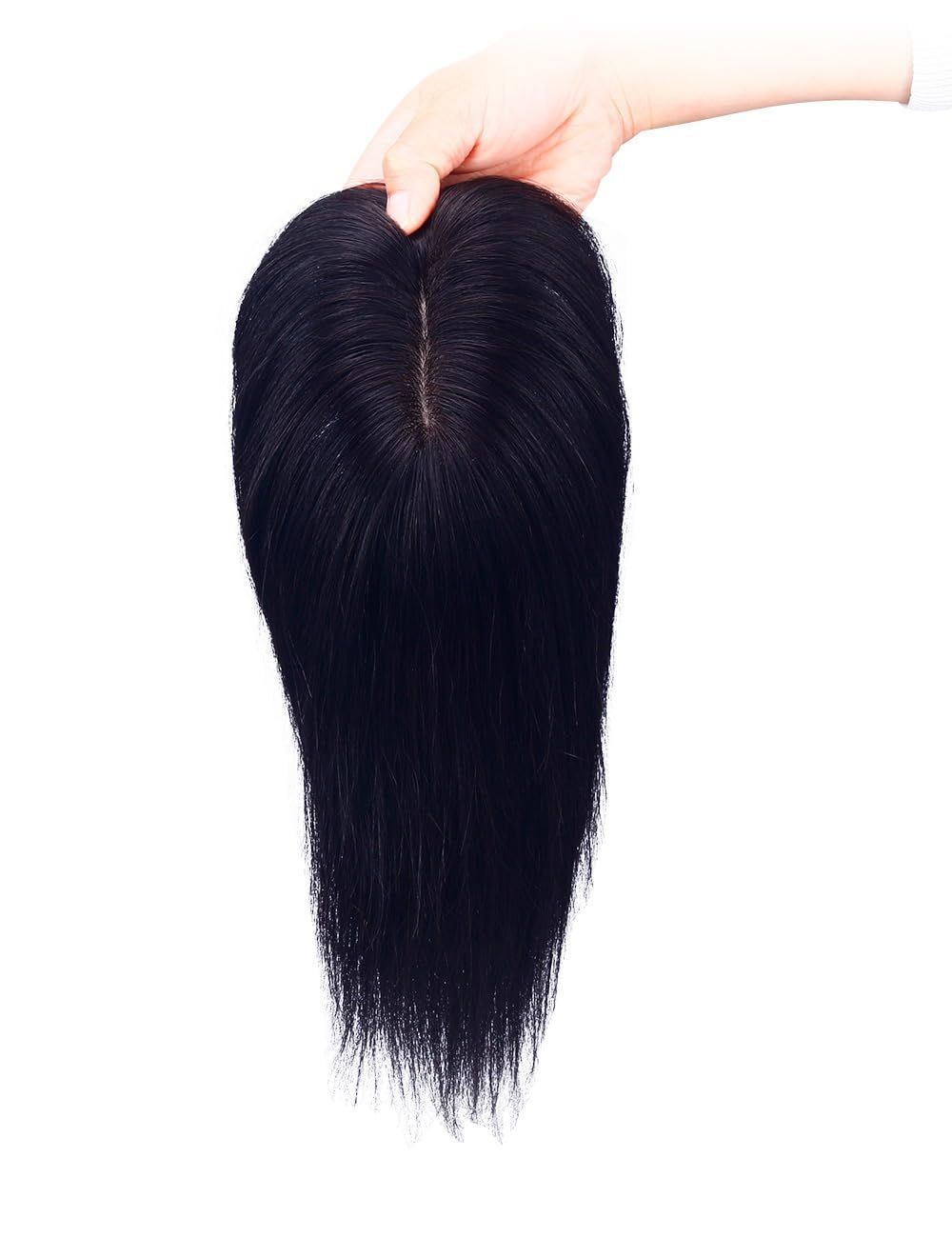 ウィッグ 縦長 ヘアピース 前髪ウィッグ 分け目 脱毛隠し 人毛100％ 超リアルなつむじ ポイントウィッグ ダックブラウン 部分ウィッグ 25ｃｍ YOYO