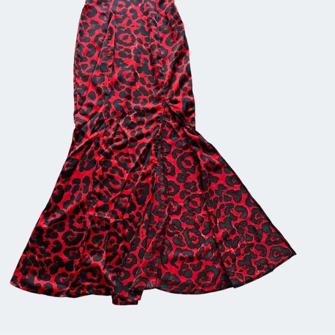 レオパード柄ロングワンピース