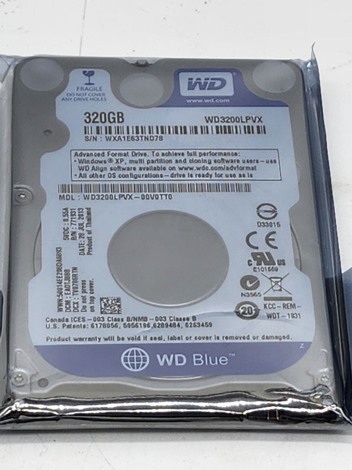 ゼロアワーズ Western Digital WD3200LPVX ブルー 320GB SATA 5400RPM 2.5 ハードドライブ