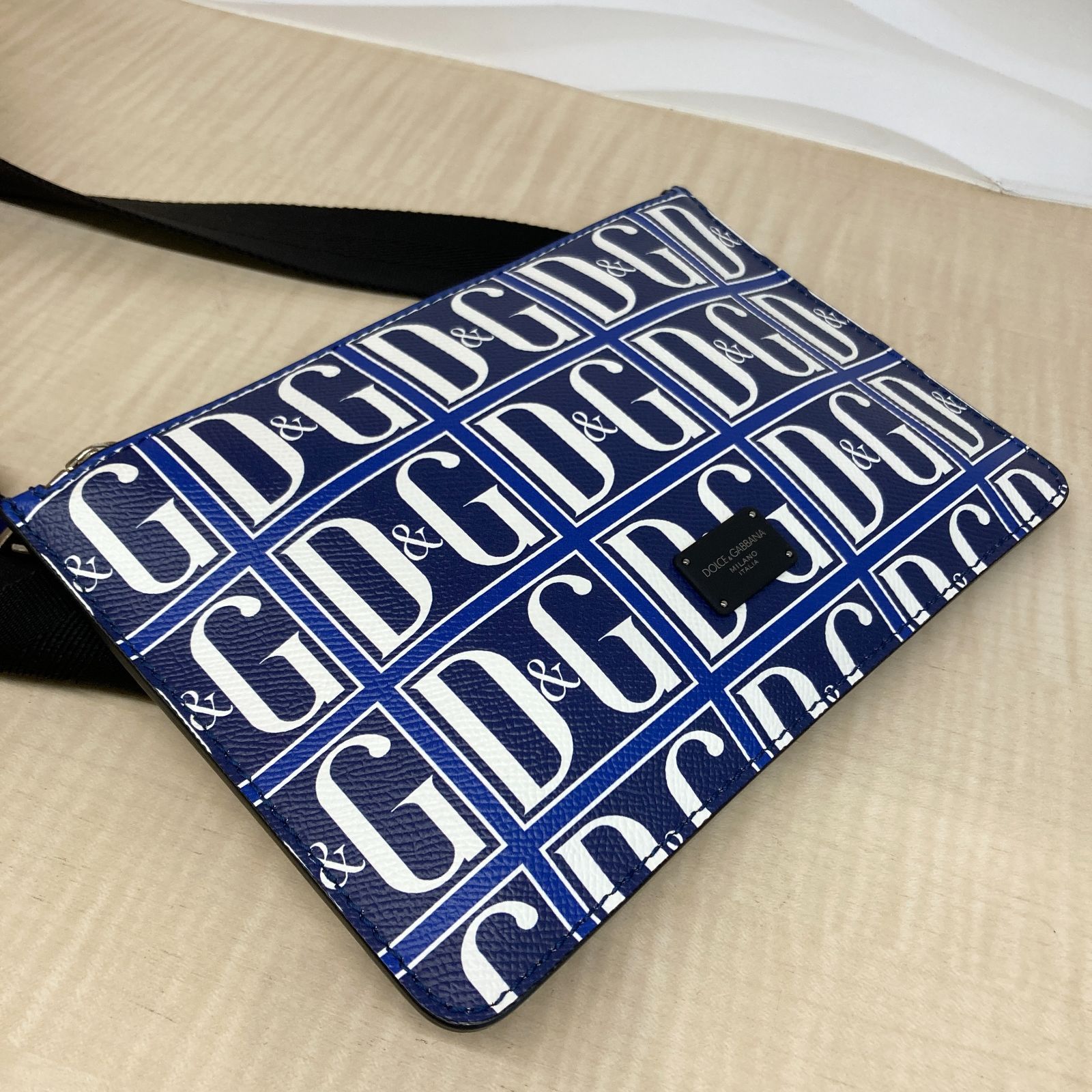【Dolce&Gabbana】ロゴ入り ナイロン製 ウエストポーチ ベージュ