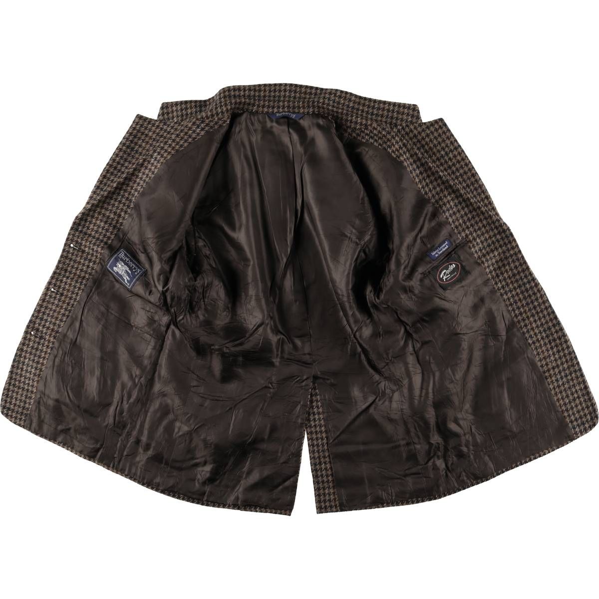 古着 バーバリー Burberry's 千鳥格子柄 ウールテーラード