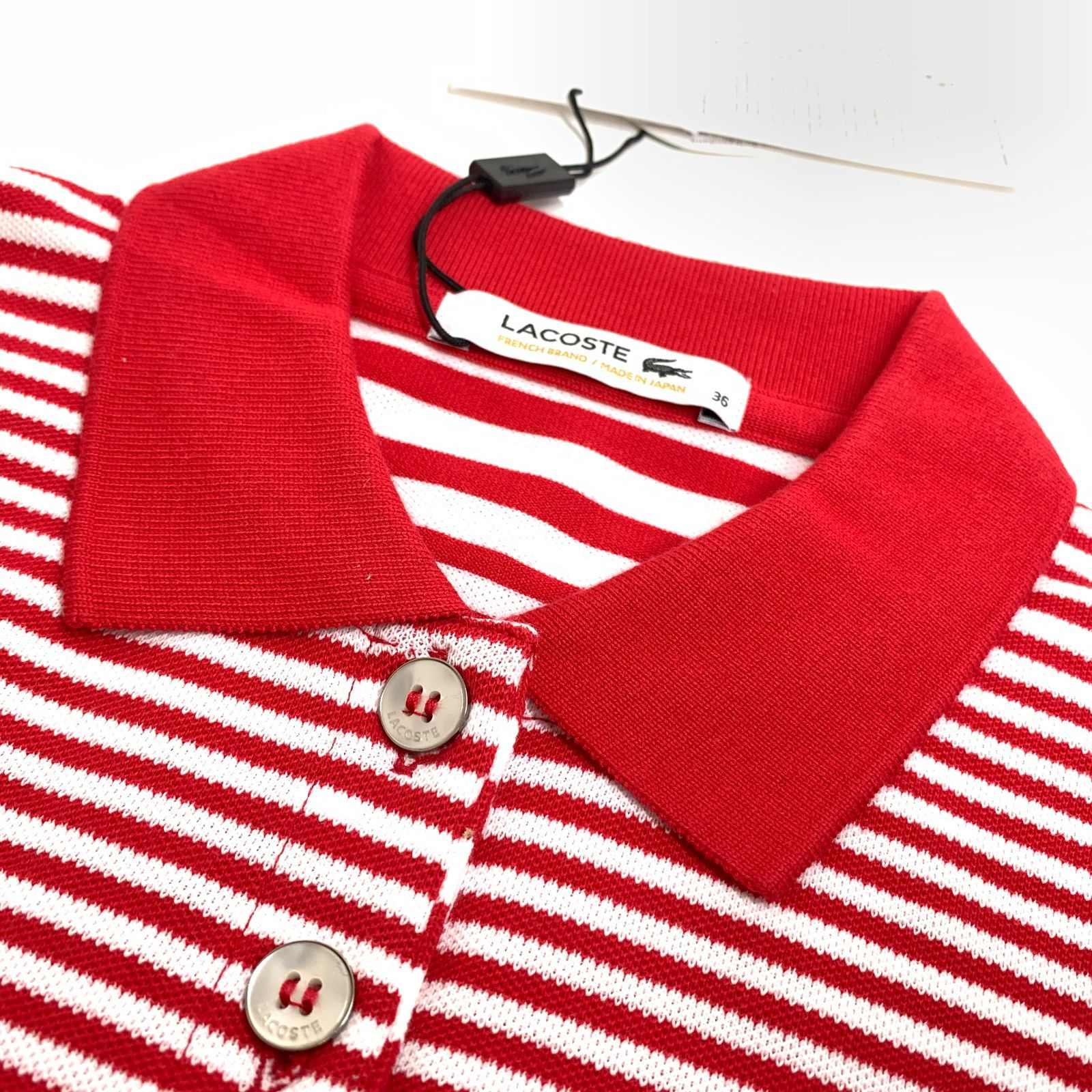 f001 H 未使用 タグ付き Lacoste ラコステ ポロシャツ サイズ :M