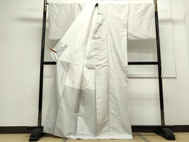 平和屋着物○上質な紬 格子文 正絹 逸品 CAAS0322th - メルカリ