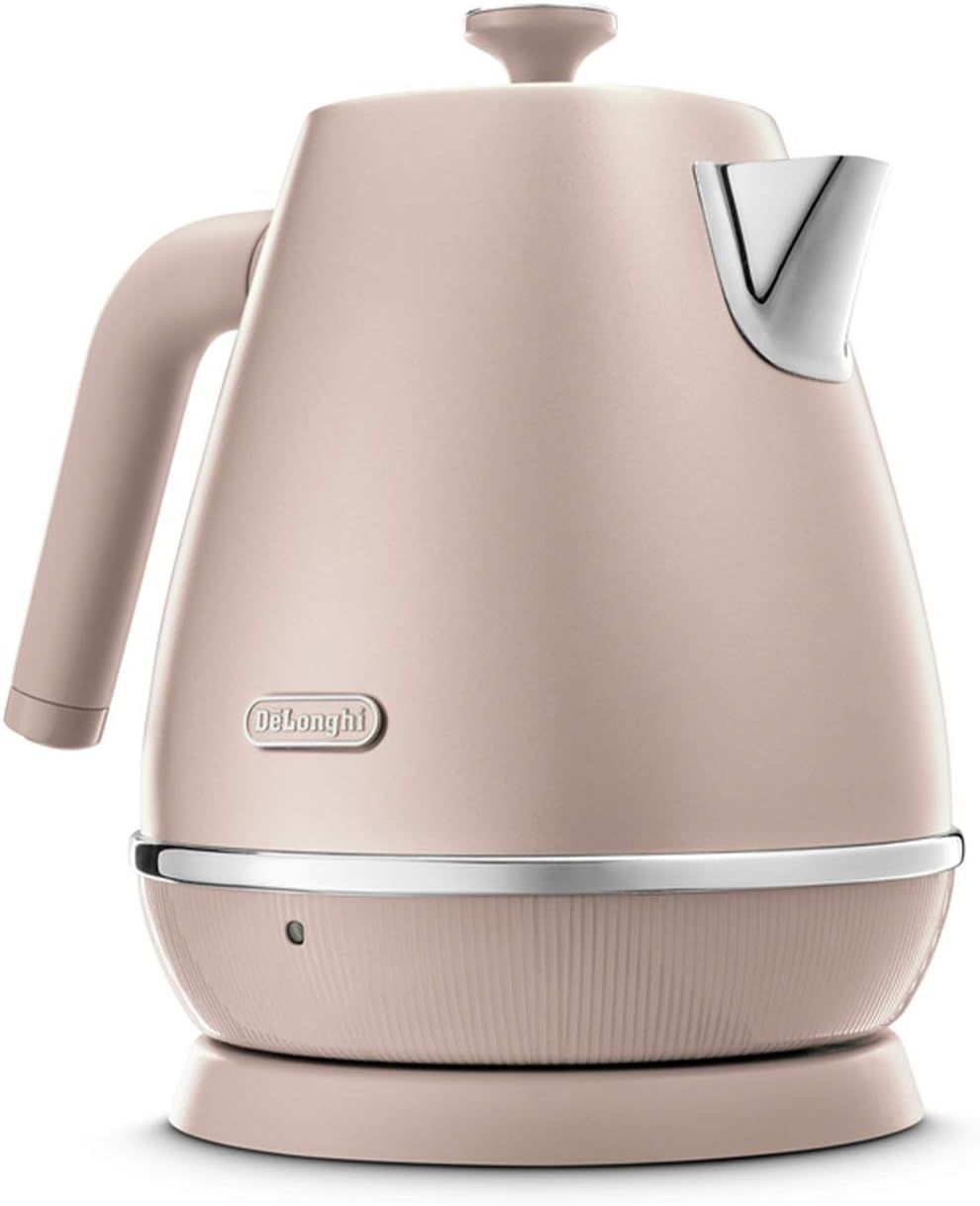 De'Longhi (デロンギ) 電気ケトル ディスティンタ・ペルラ KBIN1200J-PK ステンレス 1.0L 見やすい水量計 異物混入防止フィルタ 空だき防止機能 簡単お手入れ [ピンク] デロンギファミリー登録で3年