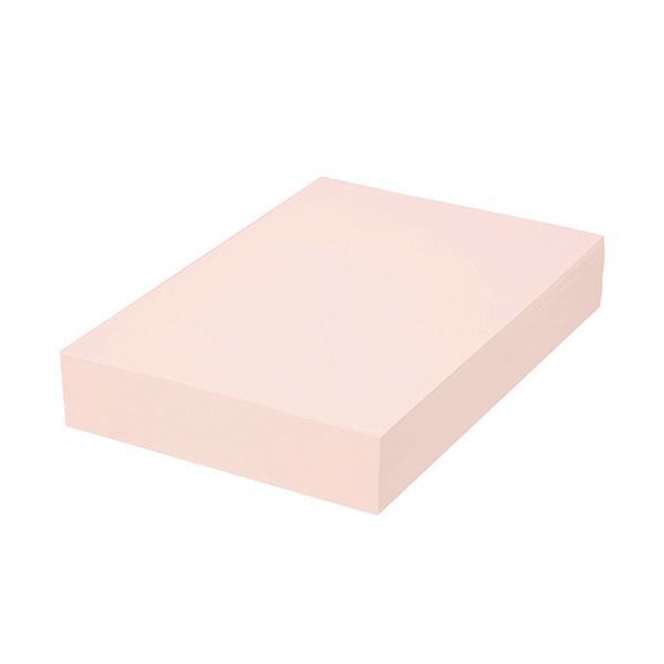 (まとめ) TANOSEE αエコカラーペーパーIIフレッシュピンク A4 1冊(500枚)  