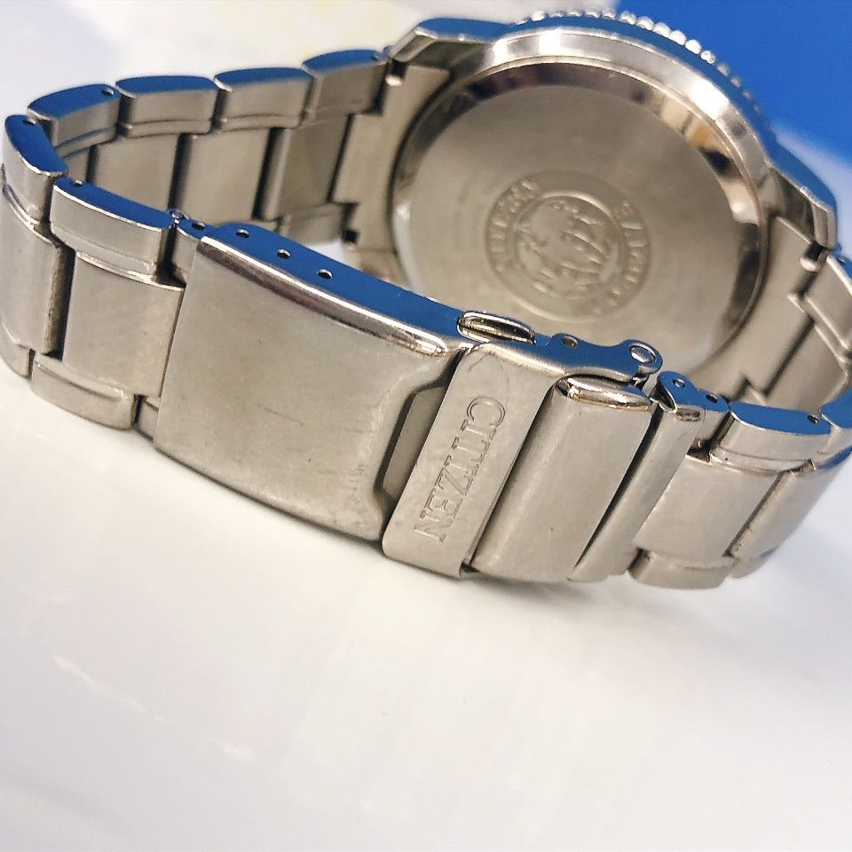 不動品】CITIZEN シチズン エコドライブ 電波ソーラー E610