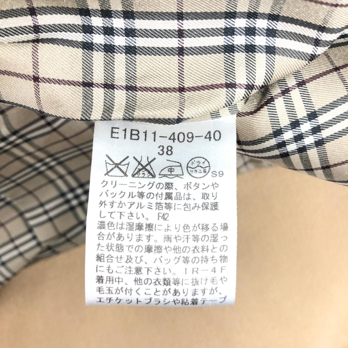 レディース 極美品 バーバリーブルーレーベル ベージュ コート 38 ノバ