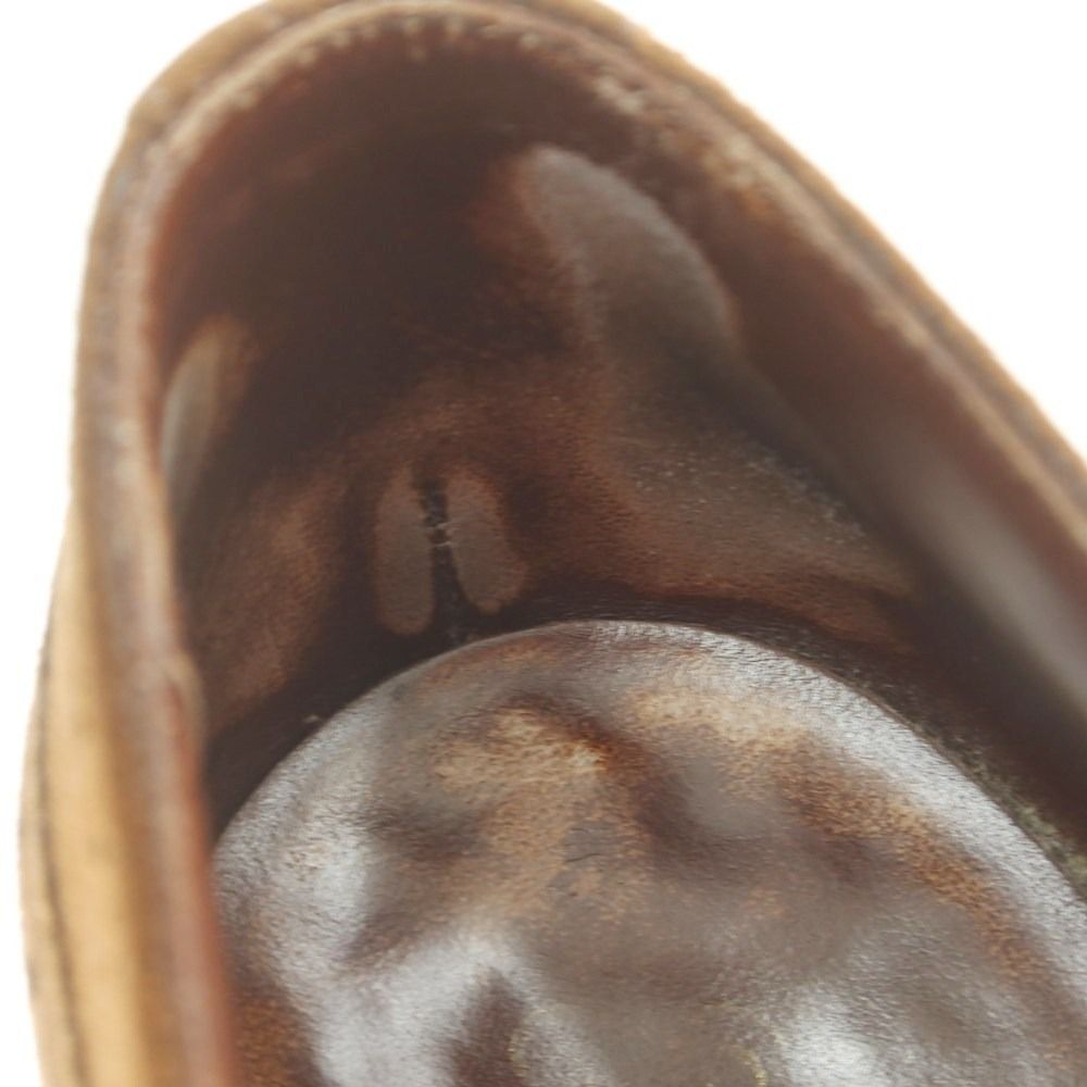  イード アンド レーベンスクロフト Ede Ravenscroft CHEANEY製 スエード ウイングチップ ドレスシューズ ブラウン サイズ8 メンズ デッキシューズ 靴