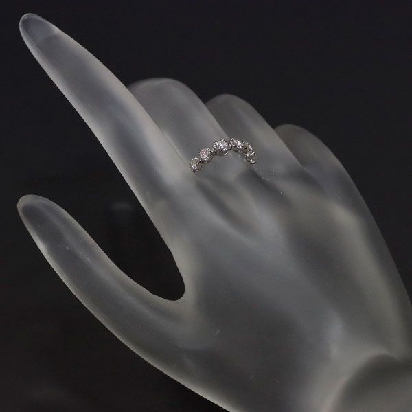 K18WG ダイヤモンド チェーン リング 0.40ct フリーサイズ - メルカリ
