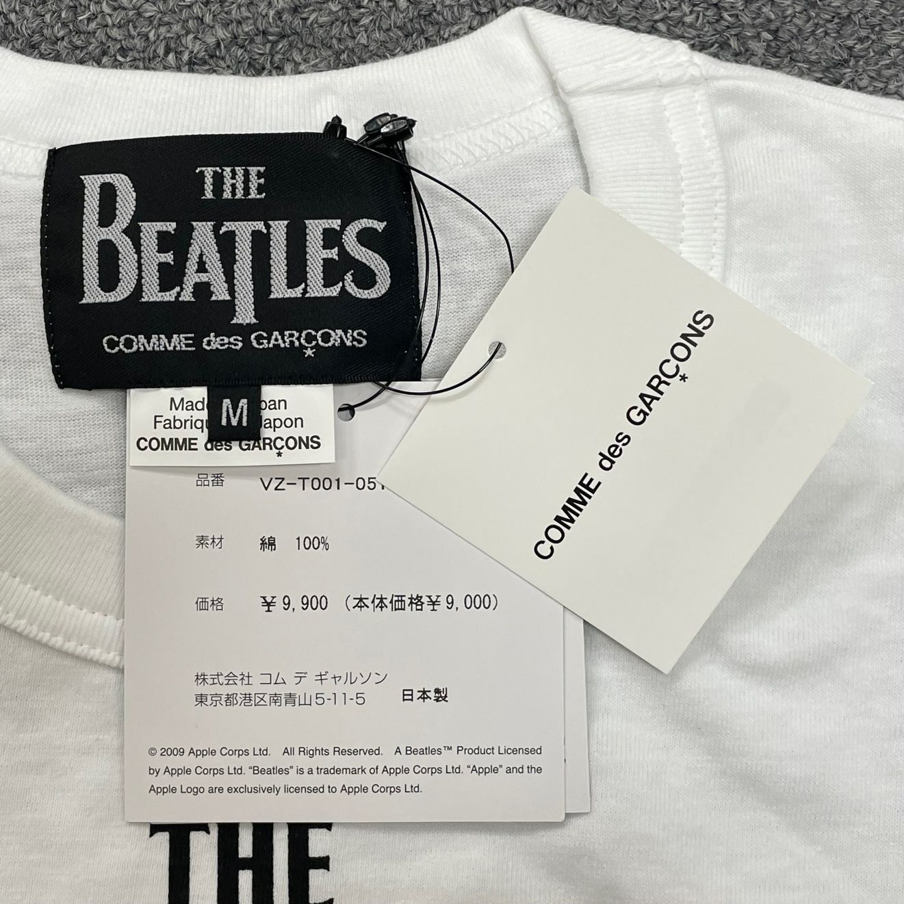 定価9900 新品 COMME des GARCONS THE BEATLES プリント Tシャツ