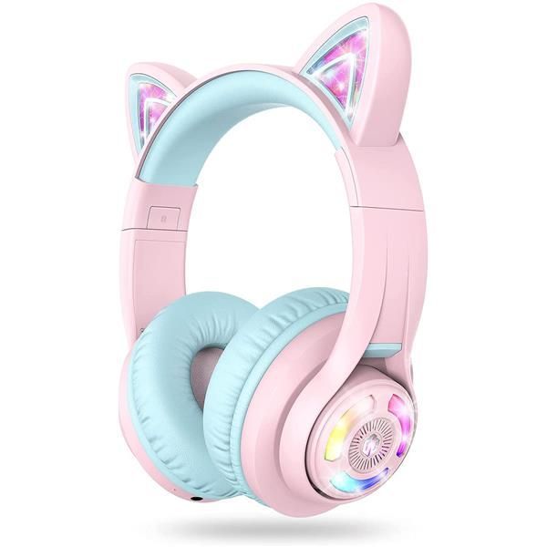 KAZESHOP☆新着商品】ピンク 子供用ヘッドホン Bluetoothヘッドフォン