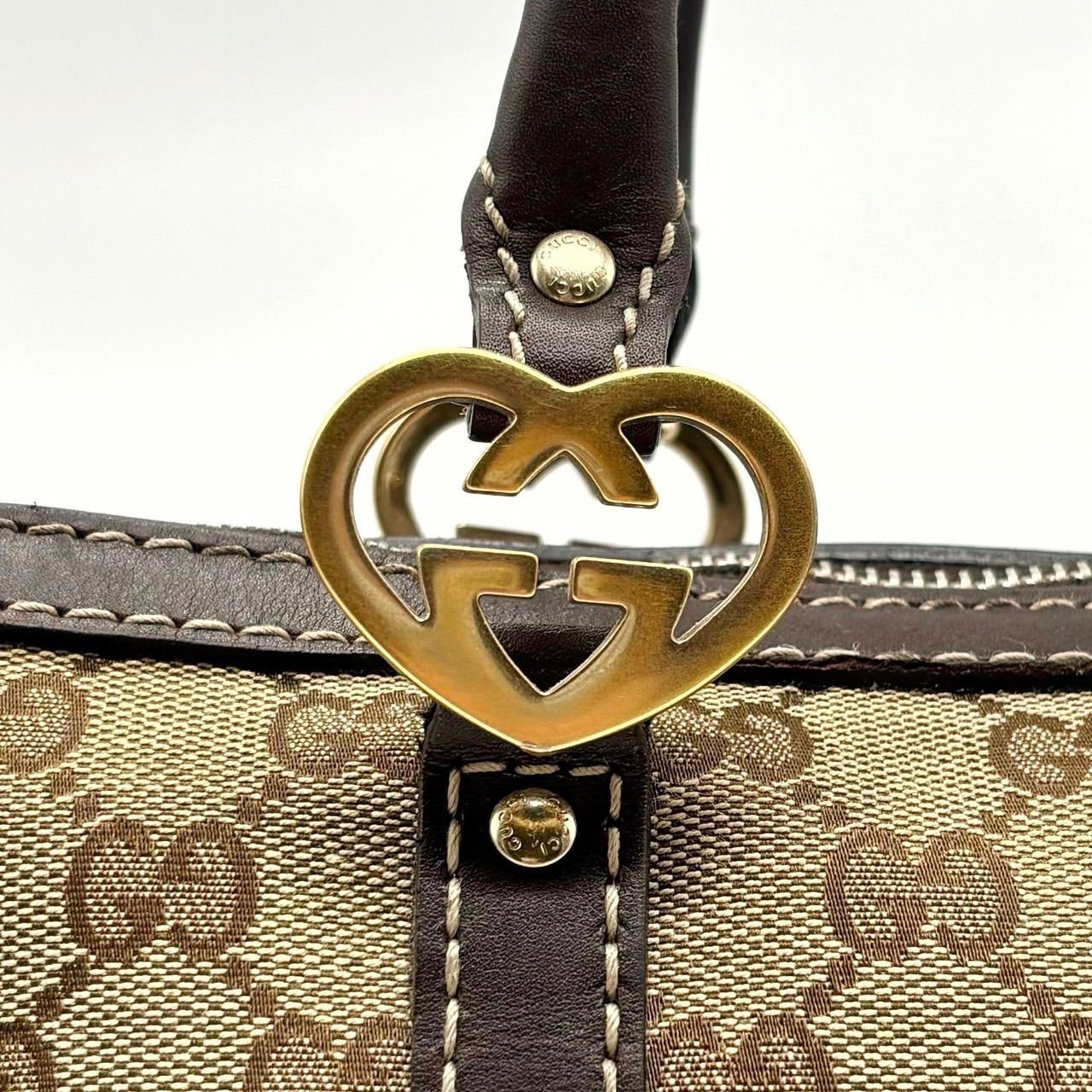 ✨極美品✨ GUCCI グッチ トートバッグ ハンドバッグ ラブリー ハート 