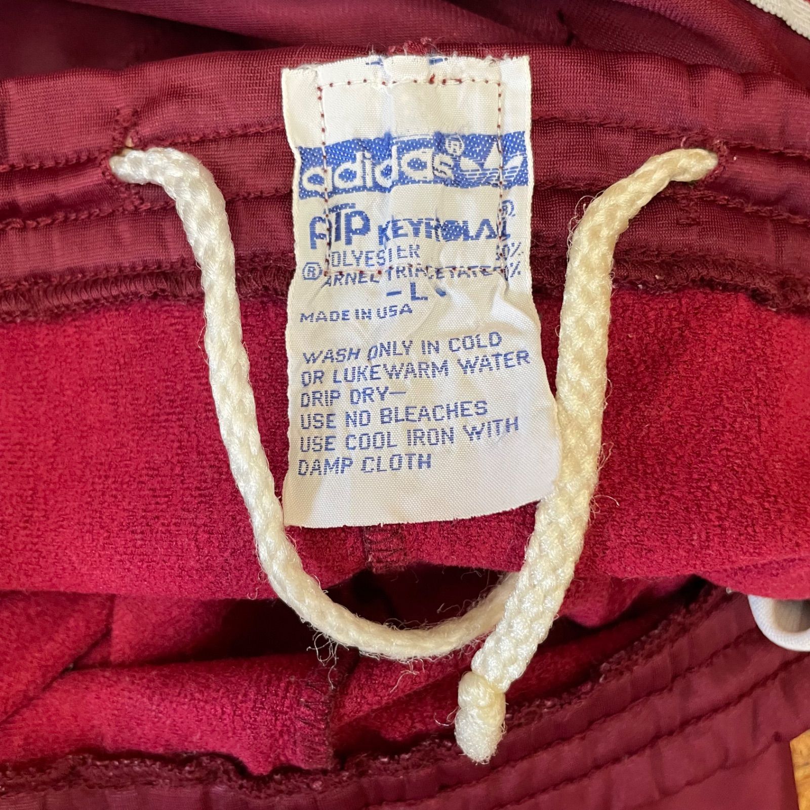 USA製 '70s~'80s ヴィンテージ adidas トラックパンツ L バーガンディ