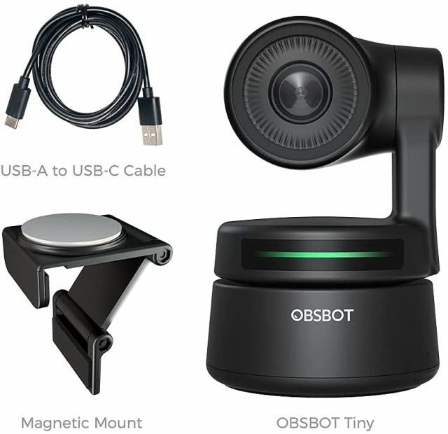 OBSBOTウェブカメラ AI自動追跡カメラ小型HD1080P 200万画素 - メルカリ