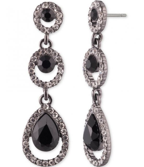 【送料無料】 ジバンシー レディース ピアス・イヤリング アクセサリー Stone Linear Hematite Earrings Hematite/Jet