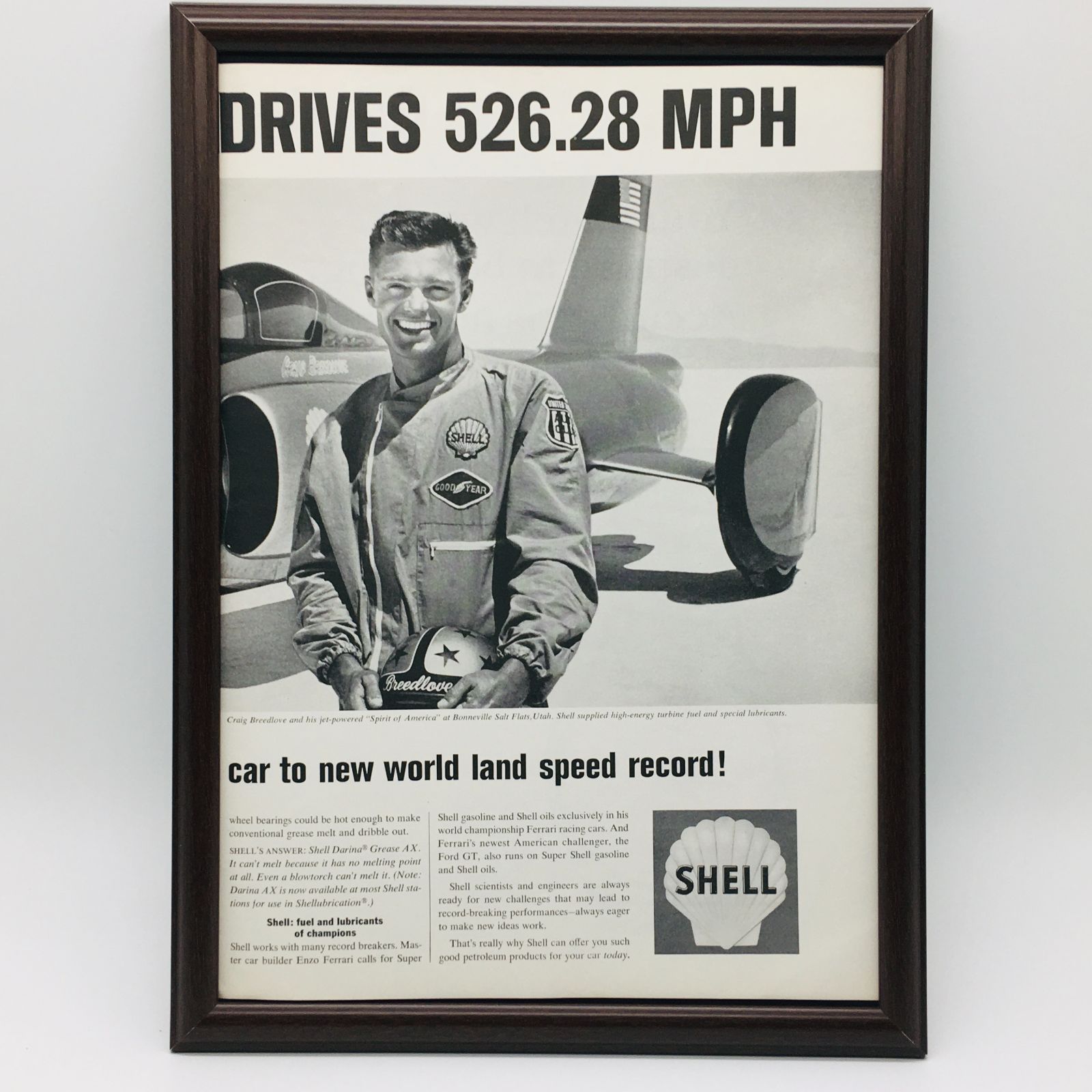 ビンテージ 広告 ポスター 『 シェル 石油 (Shell) 』 1960's 額付