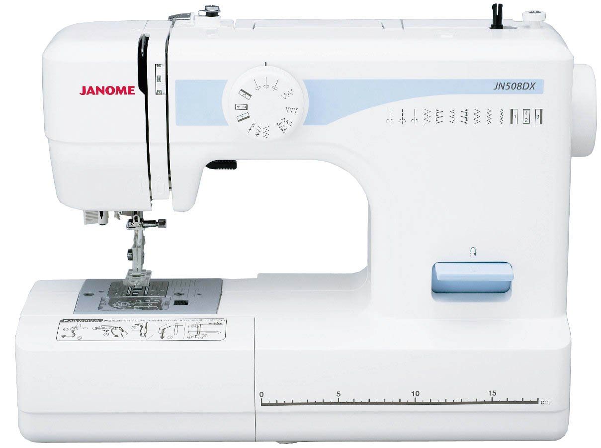 ジャノメ JANOME 電動ミシン 両手が使えるフットコントローラータイプ JN508DX