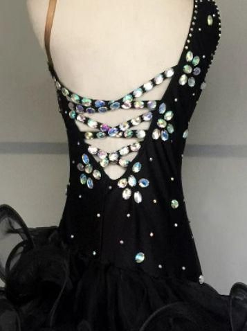 ラテンドレス ラテンワンピース ダンス衣装 ブラック セミオーダー 楽天市場】ラテンドレス ラテンダンス ラテン衣装【セミオーダー