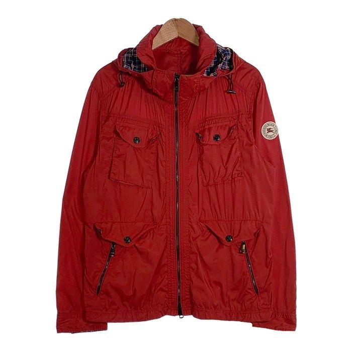 BURBERRY BLACK LABEL バーバリーブラックレーベル ナイロン ジップアップジャケット レッド D1F09-709-16 Size LL