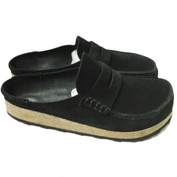 BIRKENSTOCK ビルケンシュトック NAPLES ネープルス ハーフクロッグ 41(26.5cm) BLACK スエード ローファー サンダル  レギュラー幅 シューズ g19461 - メルカリ