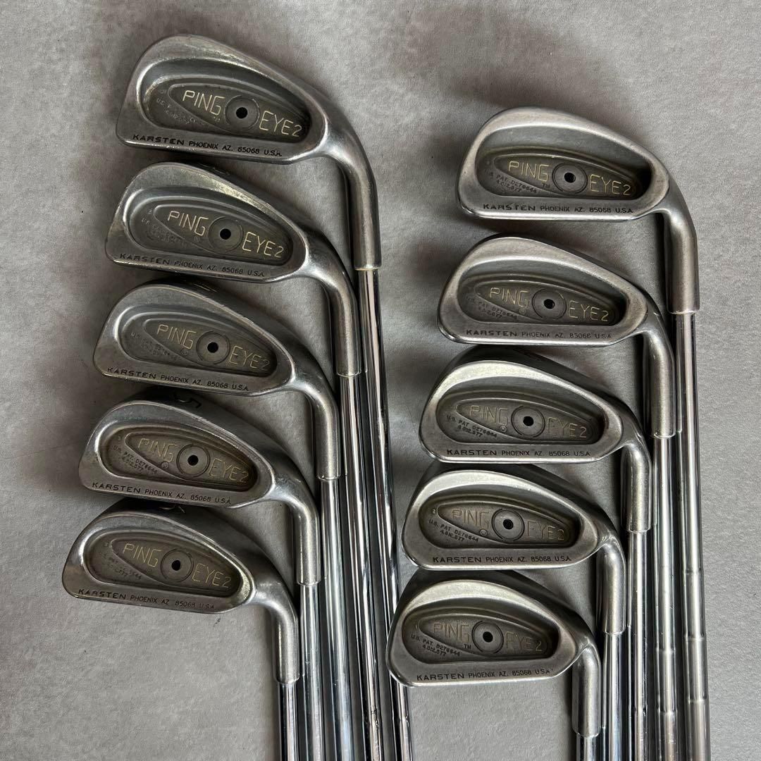 豪華10本　希少な2番　ピン　EYE2　メンズゴルフアイアンセット　右　黒ドット 豪華10本 希少な2番 ピン EYE2 メンズゴルフアイアンセット 右 黒