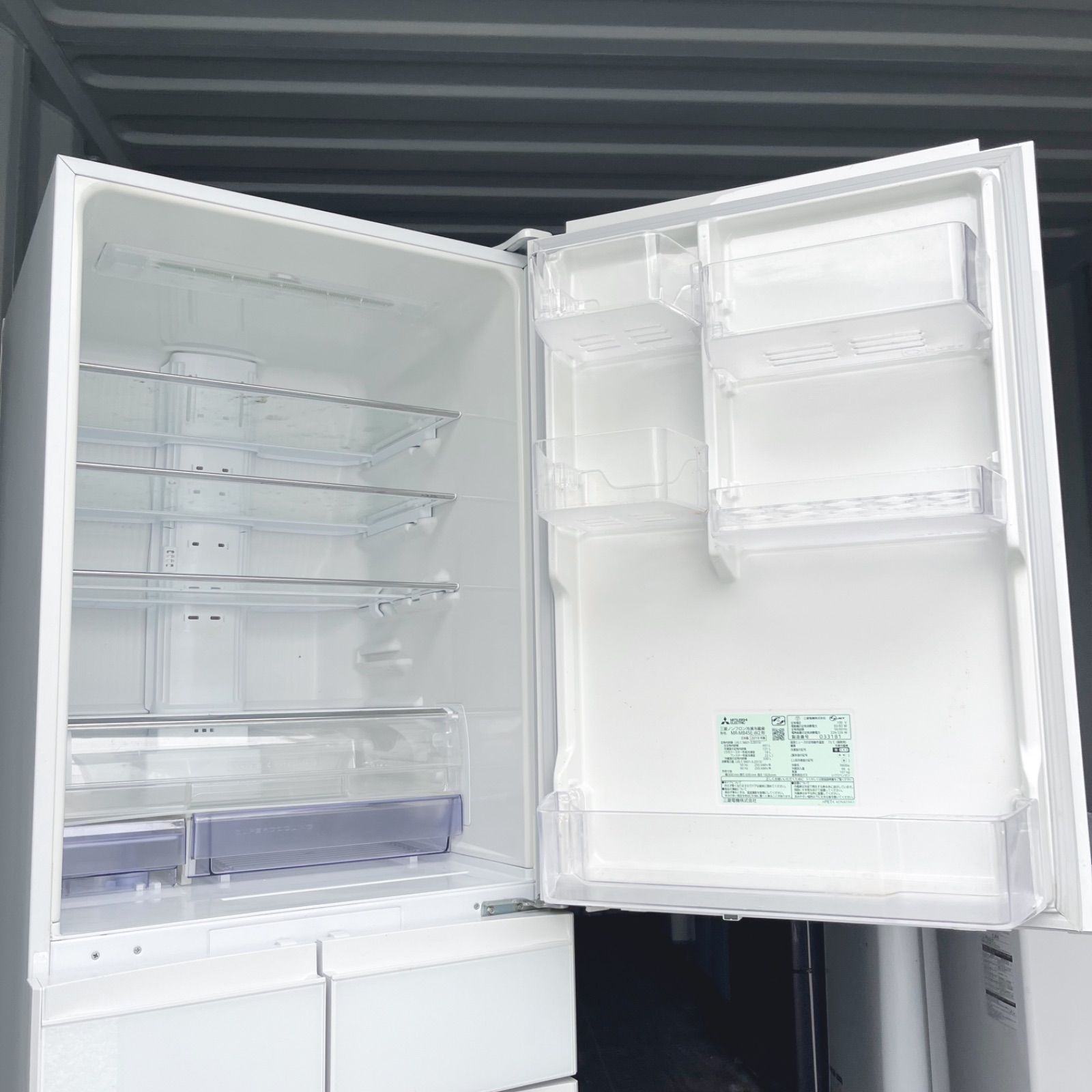 39取付無料！三菱ワイドチルドルーム搭載おしゃれホワイトインテリア5ドア冷蔵庫 39取付無料！三菱ワイドチルドルーム搭載おしゃれホワイトインテリア5